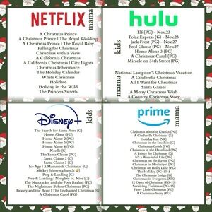 HERES A LIST OF ALL HOLIDAYY MOVIES TO ENJOY